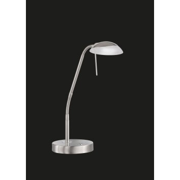 Fischer & Honsel Pool Tischleuchte LED Nickel-Matt, 1-flammig, Bewegungsmelder