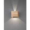 Fischer & Honsel Paloma Wandleuchte LED Holz hell, 2-flammig