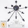 Gastor Deckenleuchte Glas 15 cm Bernsteinfarben, 10-flammig