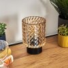 Falgorosa Tischleuchte Glas 11cm Schwarz, 1-flammig