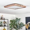 Salmi Deckenpanel LED Holzoptik, Schwarz, 1-flammig