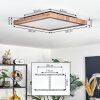 Salmi Deckenpanel LED Holzoptik, Schwarz, 1-flammig