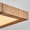 Salmi Deckenpanel LED Holzoptik, Schwarz, 1-flammig