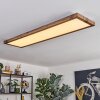 Salmi Deckenpanel LED Holzoptik, Schwarz, 1-flammig