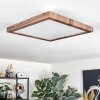 Salmi Deckenpanel LED Holzoptik, Schwarz, 1-flammig, Fernbedienung