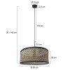 Steinhauer Sparkled Light Pendelleuchte Schwarz, 1-flammig