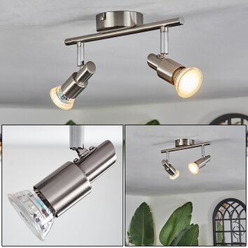 Gropptorp Deckenleuchte LED Nickel-Matt, 2-flammig