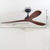 Follseland Deckenventilator Braun, Holzoptik, Schwarz