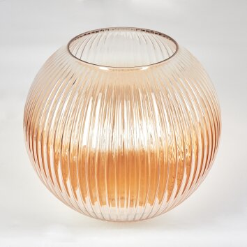 Glas-Lampenschirm Koyoto Ersatzglas 30 cm Bernsteinfarben, Klar