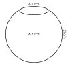 Glas-Lampenschirm Gastor Ersatzglas 30 cm Rauchfarben