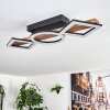 Tavon Deckenleuchte LED Holz dunkel, Schwarz, 1-flammig