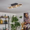 Tavon Deckenleuchte LED Holz dunkel, Schwarz, 1-flammig