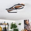 Cascada Deckenleuchte LED Braun, Holzoptik, Schwarz, 1-flammig