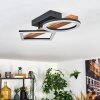 Tavon Deckenleuchte LED Holz dunkel, Schwarz, 1-flammig