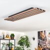 Tandragee Deckenleuchte LED Holzoptik, Schwarz, 1-flammig